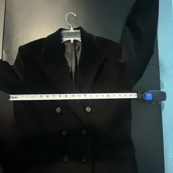 Kooples Womens Black Corduroy Double Breasted Jacket 100% Cotton NWT EU 40/8 - Picture 9 of 10